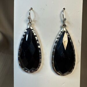 Elegant Black Teardrop Earrings
